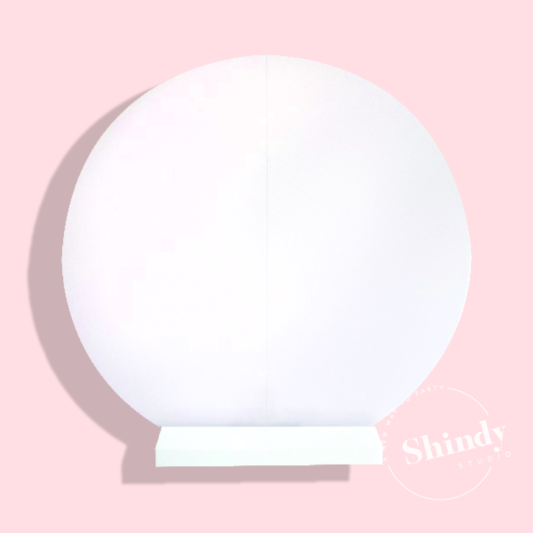 Round Back Drop, White