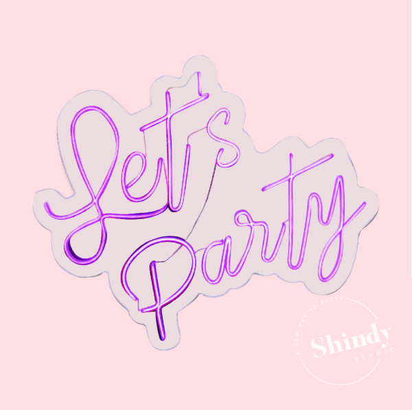 "Let's Party" Neon Sign