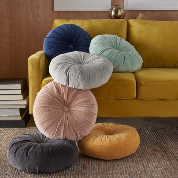Round Floor Pillow, Mint - Image 2