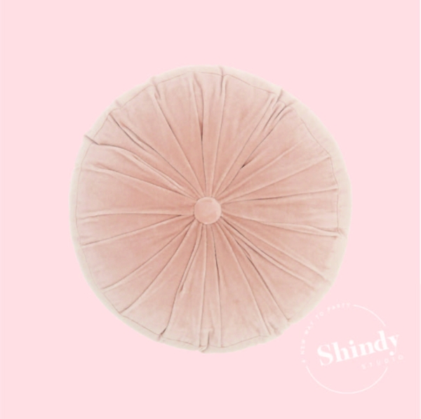 Round Floor Pillow, Blush