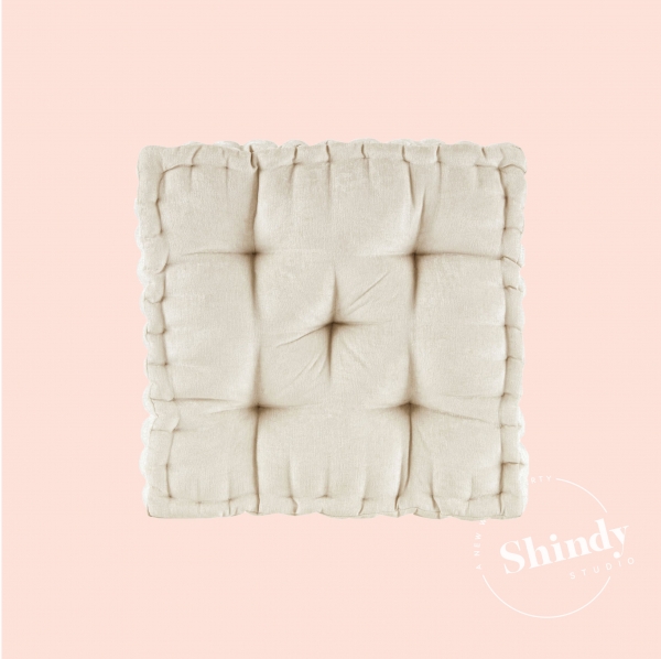 Square Floor Pillow, Ivory