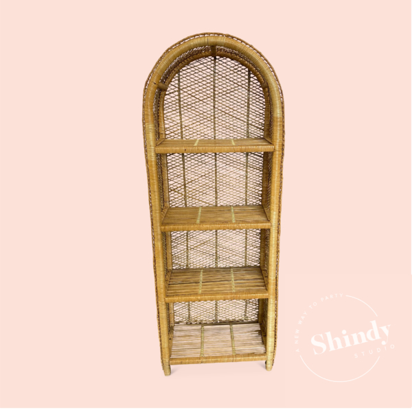 Vintage Wicker Bookshelf