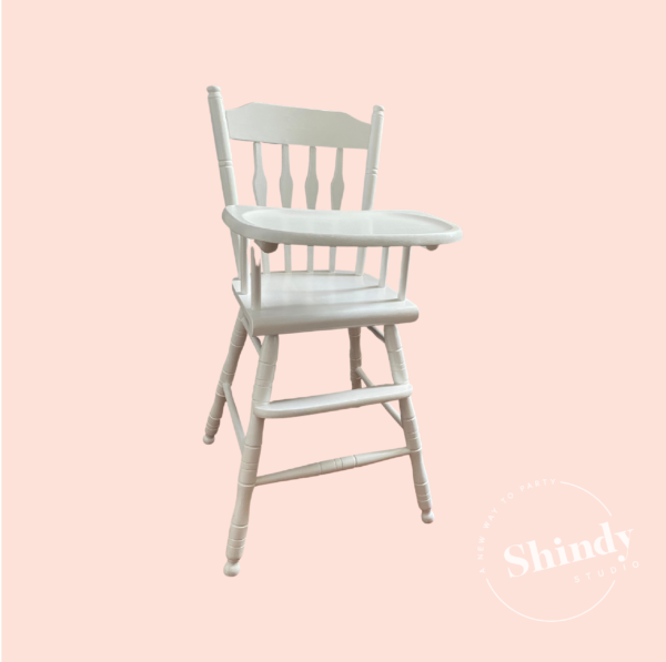 Layla Vintage High Chair, White